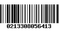 Código de Barras 0213308056413