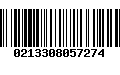 Código de Barras 0213308057274