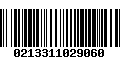 Código de Barras 0213311029060