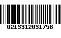 Código de Barras 0213312031758