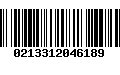 Código de Barras 0213312046189