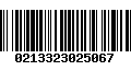 Código de Barras 0213323025067