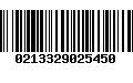 Código de Barras 0213329025450