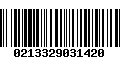 Código de Barras 0213329031420