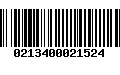 Código de Barras 0213400021524