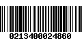 Código de Barras 0213400024860