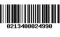 Código de Barras 0213400024990