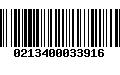 Código de Barras 0213400033916