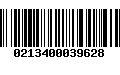 Código de Barras 0213400039628