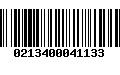 Código de Barras 0213400041133