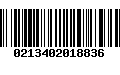 Código de Barras 0213402018836