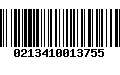 Código de Barras 0213410013755