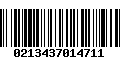 Código de Barras 0213437014711