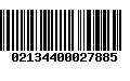 Código de Barras 02134400027885