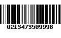 Código de Barras 0213473509998