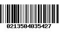 Código de Barras 0213504035427