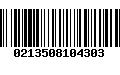 Código de Barras 0213508104303