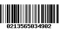 Código de Barras 0213565034902