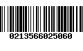 Código de Barras 0213566025060