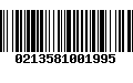 Código de Barras 0213581001995