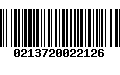 Código de Barras 0213720022126