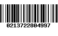 Código de Barras 0213722804997