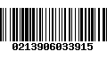 Código de Barras 0213906033915