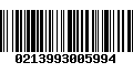 Código de Barras 0213993005994