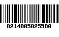 Código de Barras 0214005025580