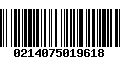 Código de Barras 0214075019618