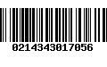 Código de Barras 0214343017056