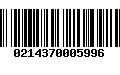 Código de Barras 0214370005996