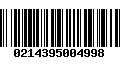 Código de Barras 0214395004998