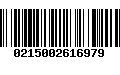 Código de Barras 0215002616979