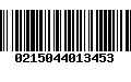 Código de Barras 0215044013453