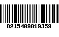 Código de Barras 0215409019359