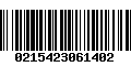 Código de Barras 0215423061402