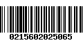 Código de Barras 0215602025065