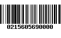 Código de Barras 0215605690000