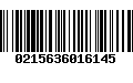 Código de Barras 0215636016145