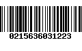 Código de Barras 0215636031223