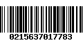 Código de Barras 0215637017783