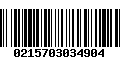 Código de Barras 0215703034904