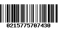 Código de Barras 0215775707430