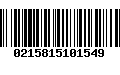 Código de Barras 0215815101549