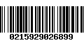 Código de Barras 0215929026899