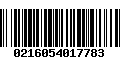 Código de Barras 0216054017783