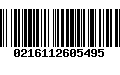 Código de Barras 0216112605495