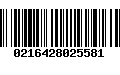 Código de Barras 0216428025581