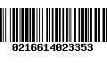 Código de Barras 0216614023353